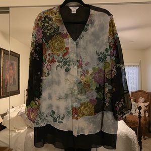 Citron 100% Silk Blouse